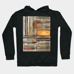 vintage music audio records covers mixed media art Hoodie